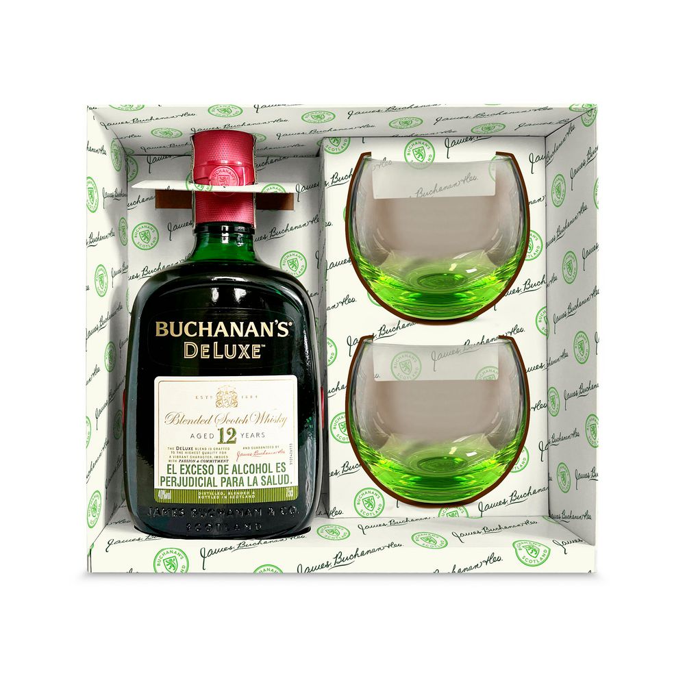 Whisky BUCHANAN S deluxe + vasos obsequio 12 años (1  UNIDAD) img #5