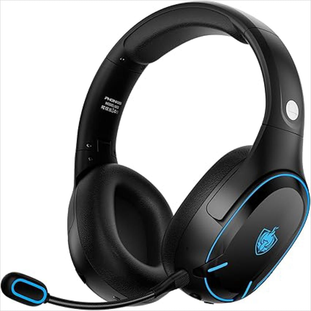 Auriculares Para Juegos Ps5 Para Ps4, Pc, Q6s Bluetooth 5.3 Auriculares Sobre La Oreja Con Micrófono Desmontable Con Can