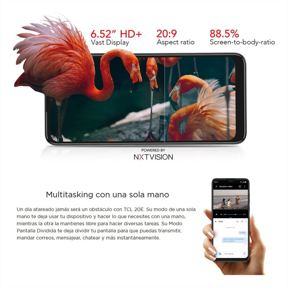 Celular Tcl 20E Octa Core 128Gb 4Gb 652 Ips 4000Mah Blue img #3