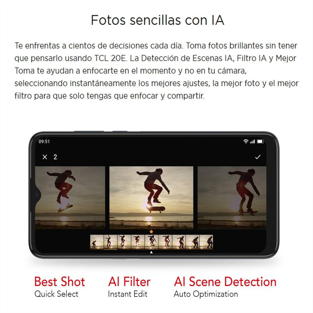 Celular Tcl 20E Octa Core 128Gb 4Gb 652 Ips 4000Mah Blue img #5