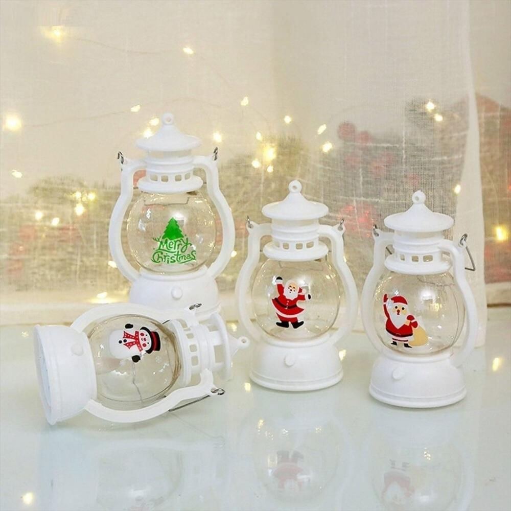 Faroles Navideños, Luz Led En Forma De Vela De Pila Blanco