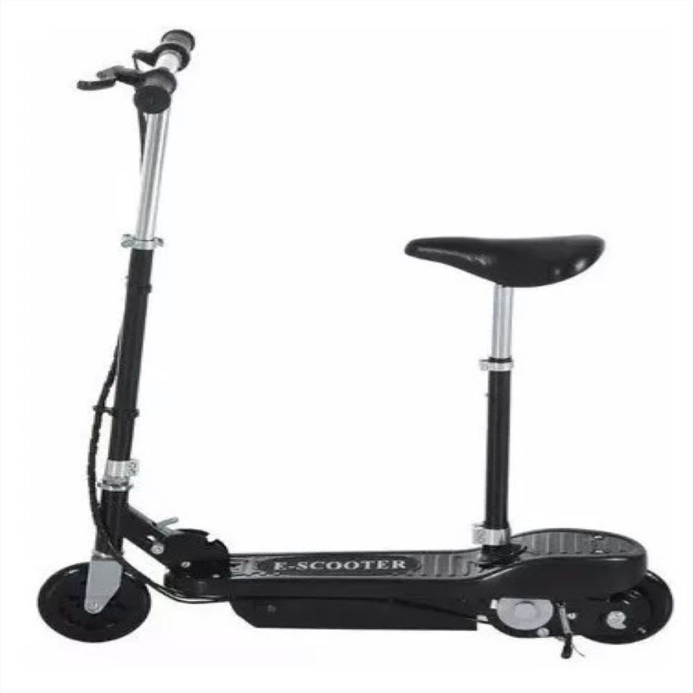 Patineta Scooter Electrica Con Silla Para Niños Y Niñas Negra Patineta Scooter Electrica Con Silla Para Niños Y Niñas Negra