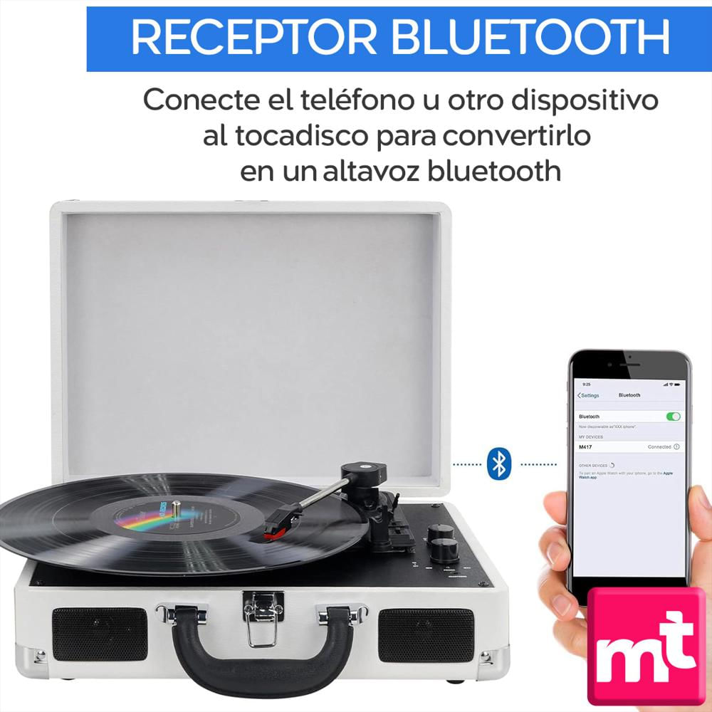 Tocadiscos Reproduce Y Graba Vinilos Lp Con Altavoces img #2