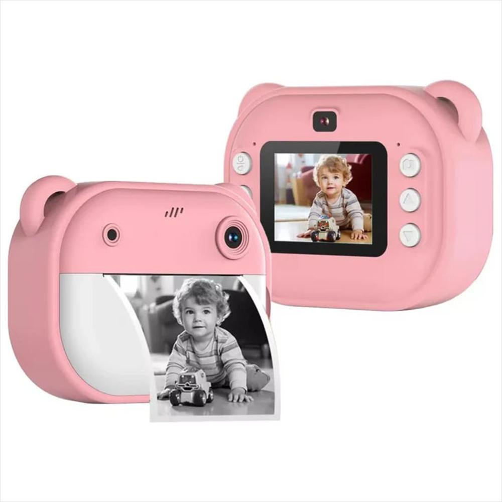 Mini Camara Instantanea Impresora Pantalla Rosada Termica