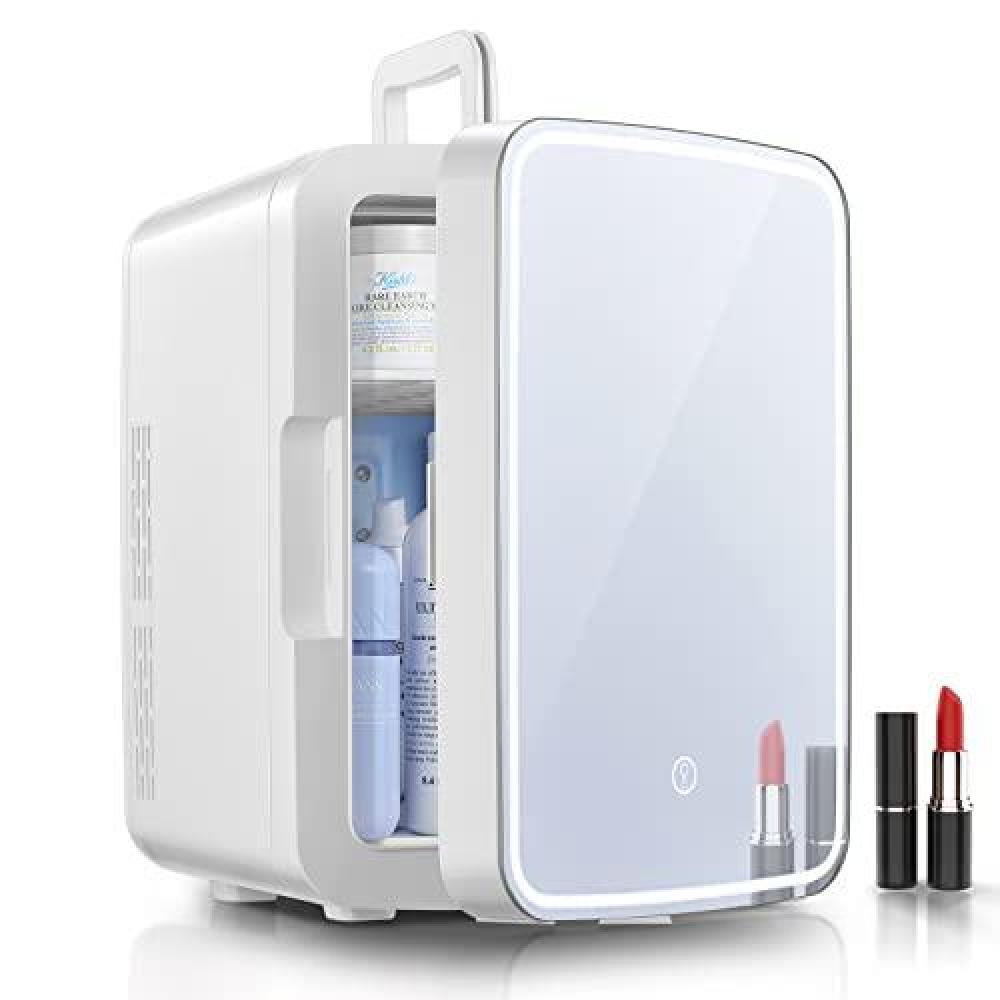 Mini Nevera Fohere 10 Litros Color Blanco Portátil Con Espejo Para img #1