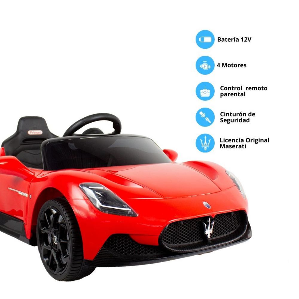 Carro Montable Electrico Para Niños Maserati Rojo 12V PRINSEL img #4