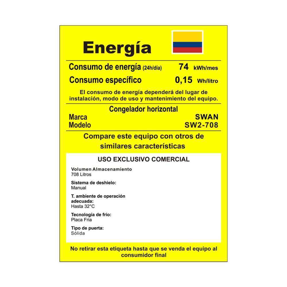 Congelador Swan Chs Sw2 708 img #3