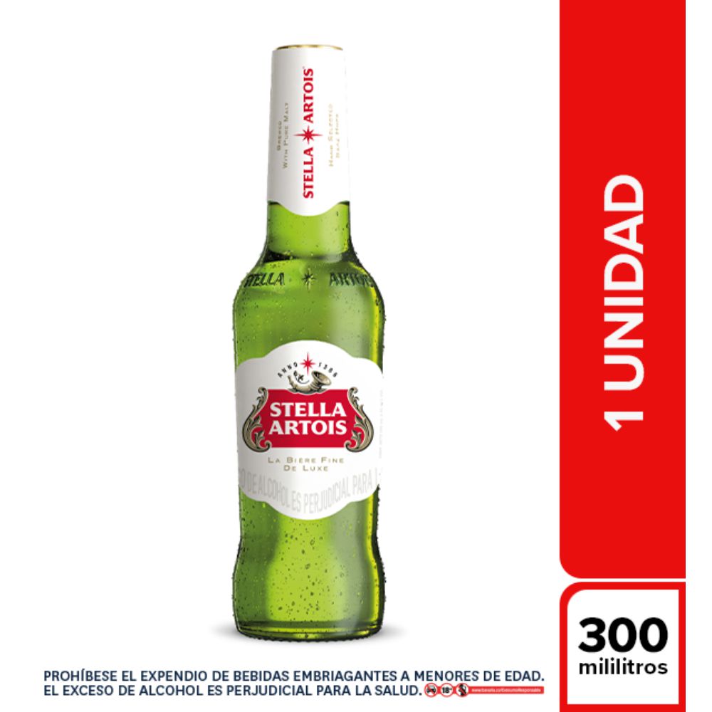 Cerveza STELLA ARTOIS botella (300 ml)
