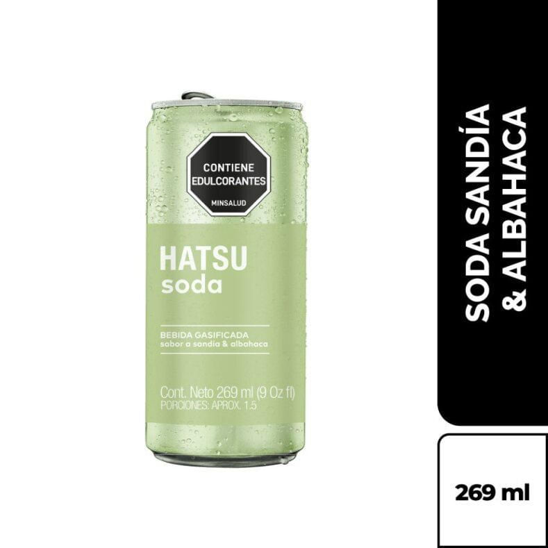 Soda HATSU Sandía Y Albahaca Lata (269 ml)