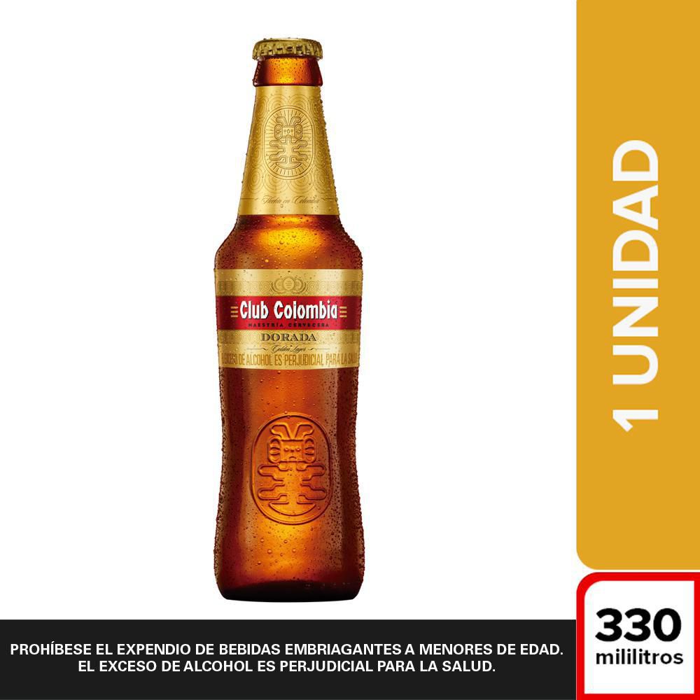 Cerveza CLUB COLOMBIA dorada botella (330 ml)