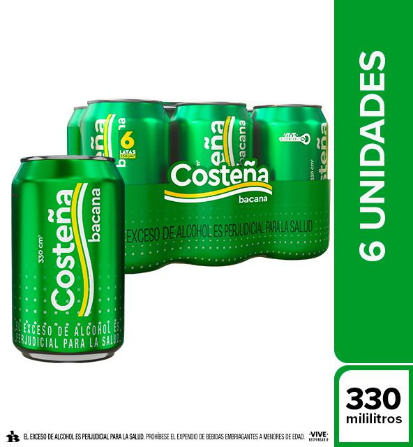 Cerveza Sixpack CERVEZA COSTEÑA BACANA 1980 ml