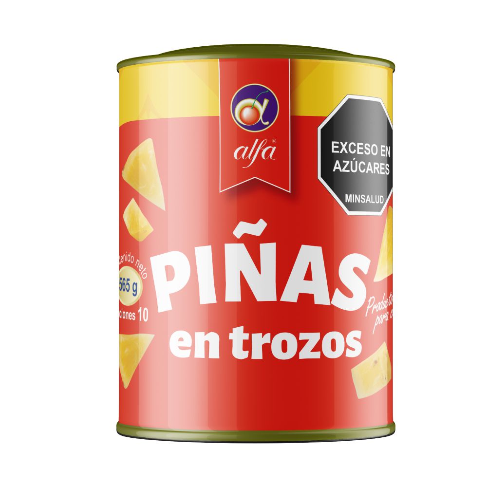 Piñas Trozos ALFA Frutas En Almibar (340  gr)