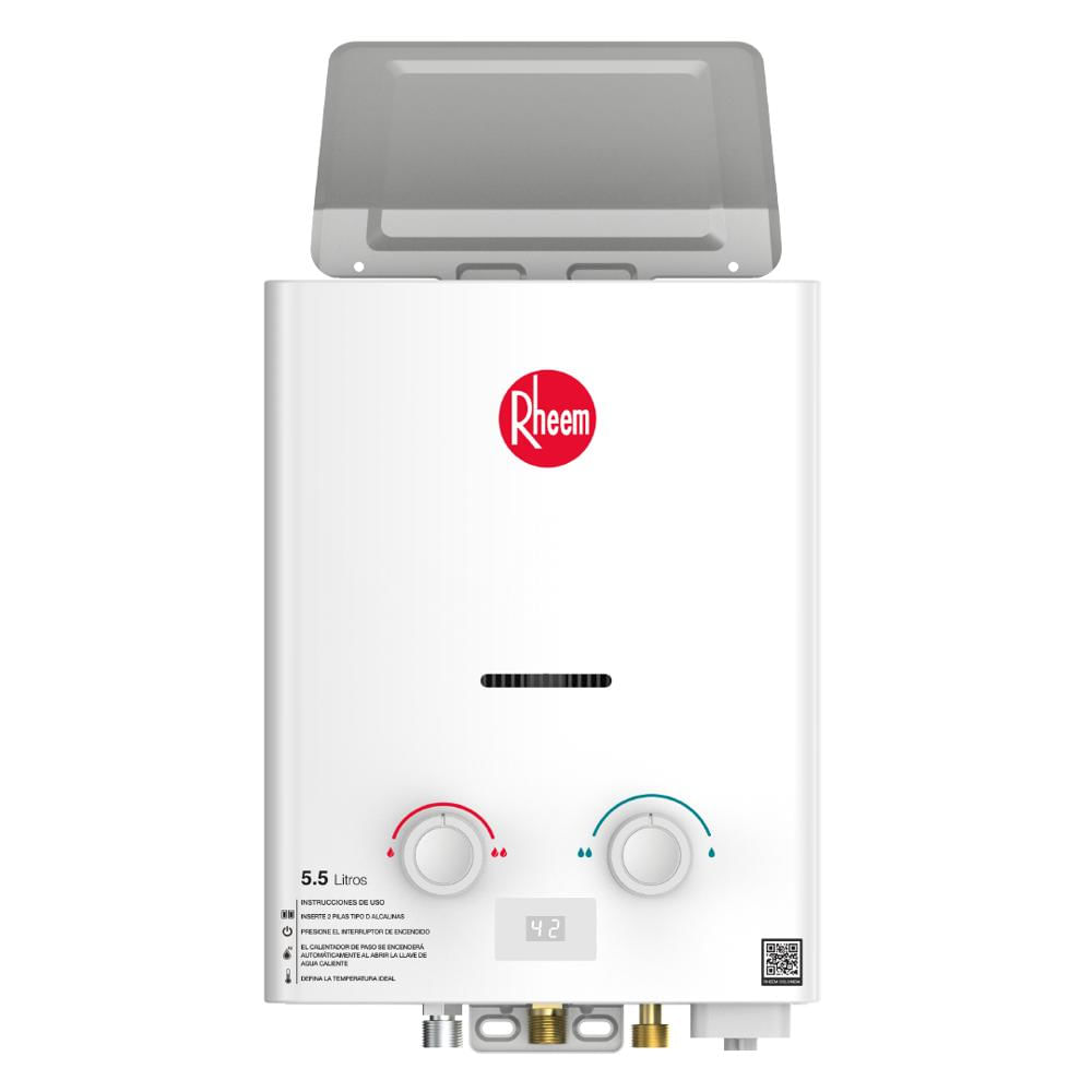 Calentador De Agua 5.5Lt Gas Propano Tiro Natural Rheem
