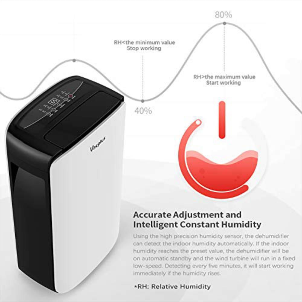 Deshumidificador Elimina Eficazmente La Humedad Con Apagado Automático img #3