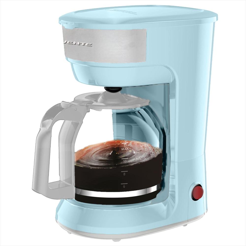 Máquina Cafetera De Goteo 12 Tazas Ovente Cm412lbl Con Jarra De Vidrio De Borosilicato Operación De Un Toque Filtro
