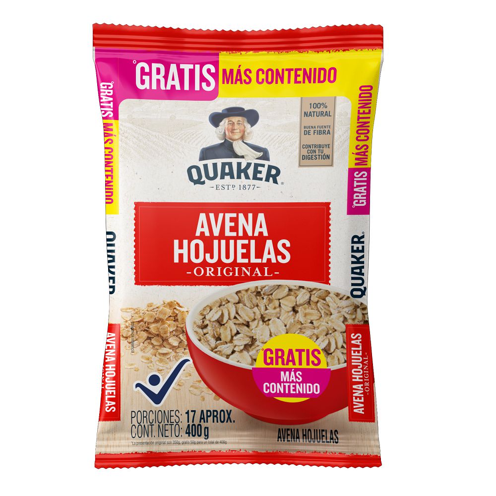 AVENA EN HOJUELAS QUAKER 400 gr