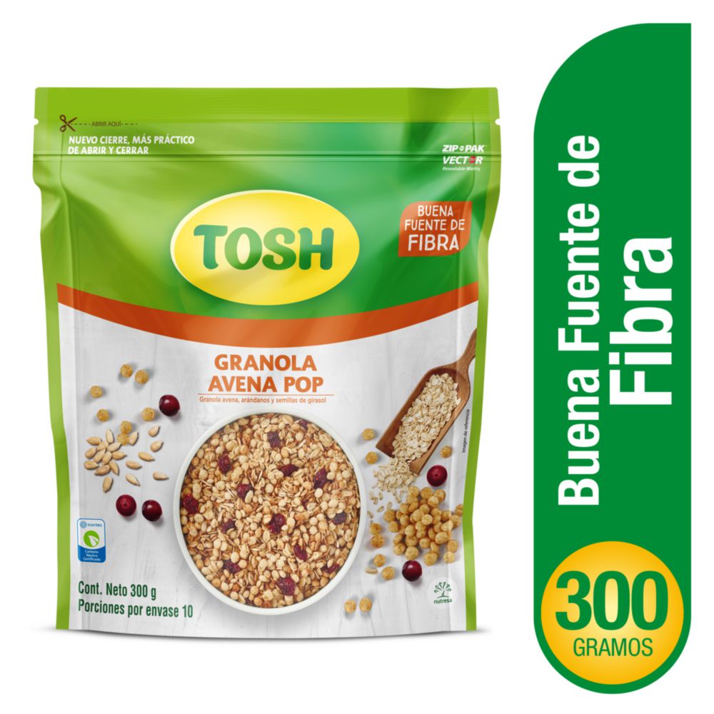 Granola TOSH Avena pop (300 gr)