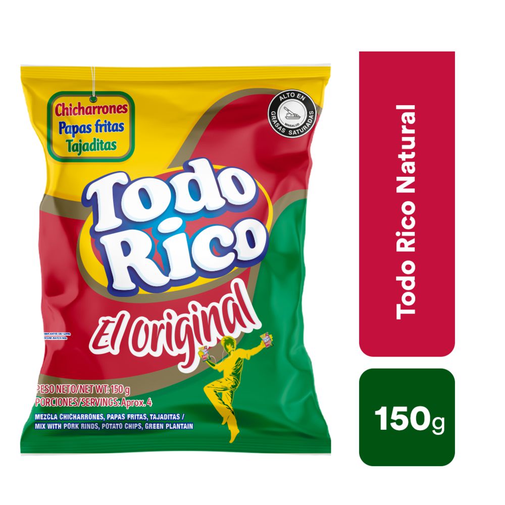 PASABOCAS TODO RICO TODO RICO NATURAL (150 gr)