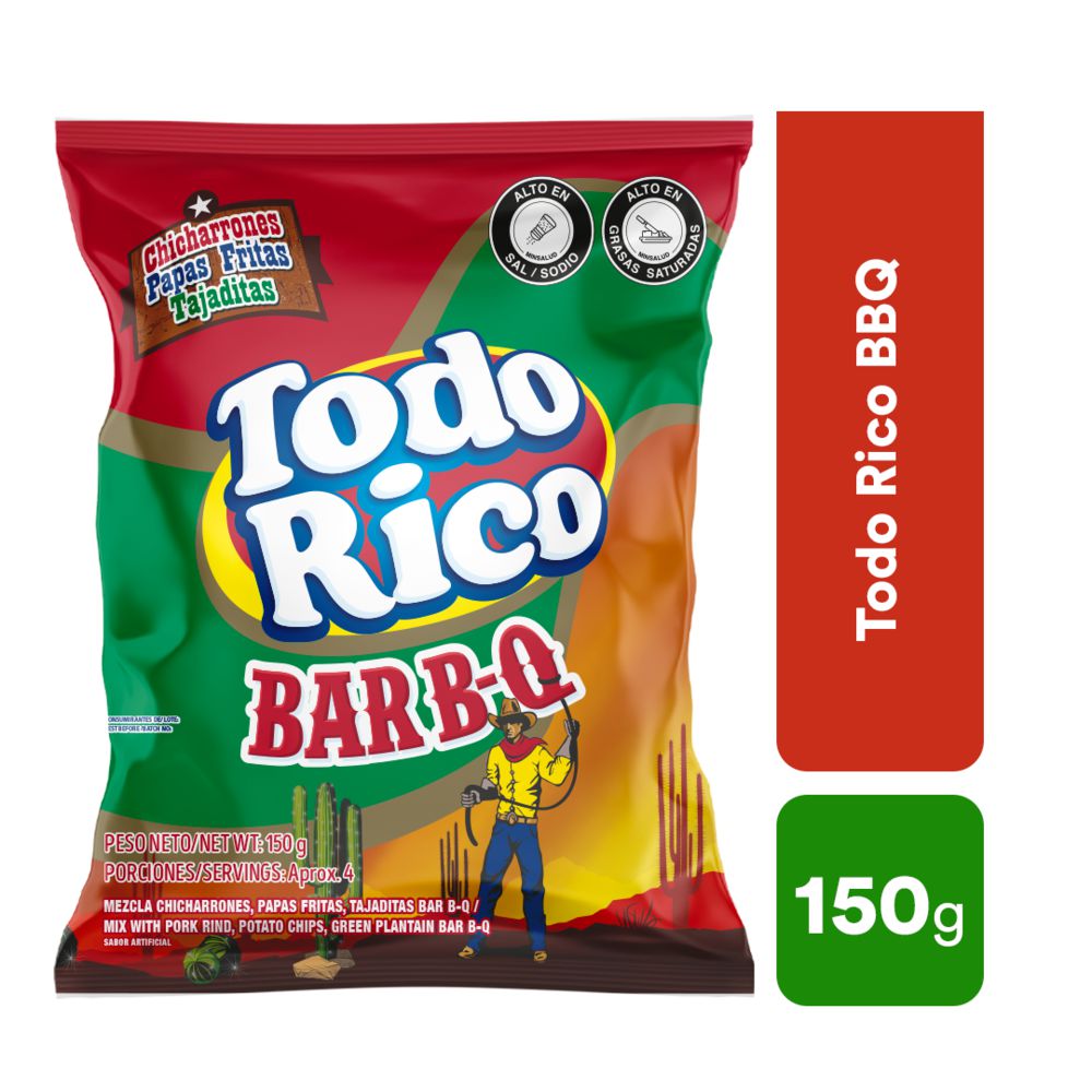 PASABOCAS TODO RICO PASABOCAS BBQ (150 gr)