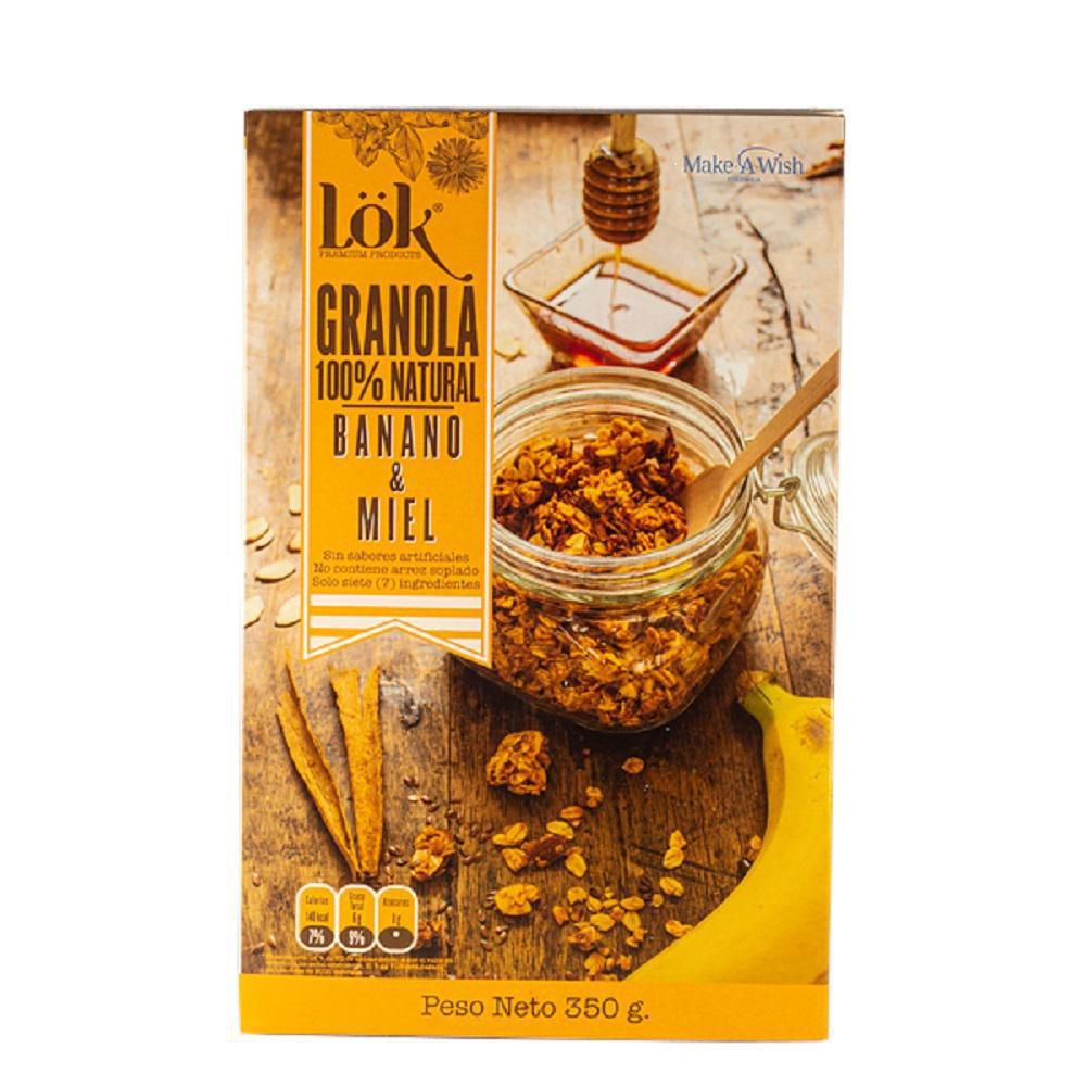 granola LOK PREMIUM PRODUCTS BANANO MIEL (350 gr)