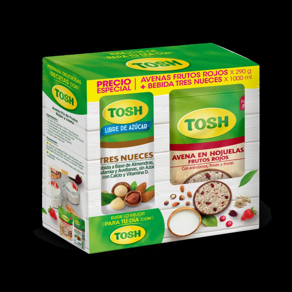 exito.com | Bebida TOSH OFERTA AVENA Y FRUTOS ROJOS (1290 gr)