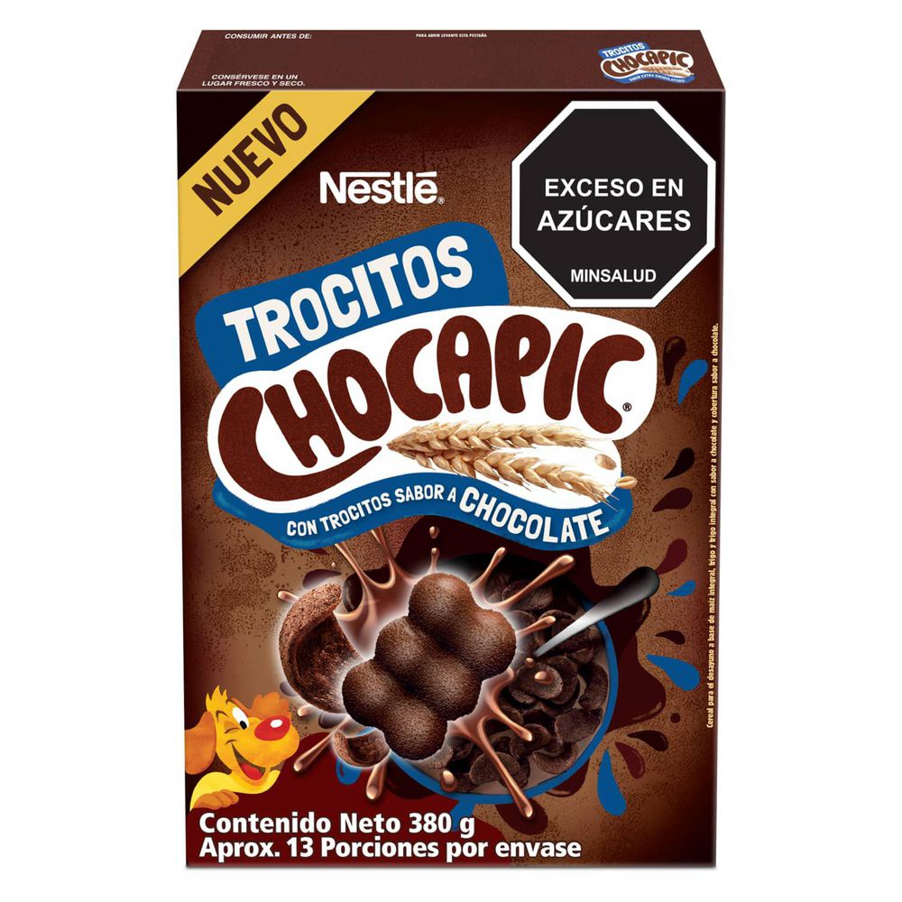 Cereal CHOCAPIC Trocitos sabor chocolate caja (380 gr)
