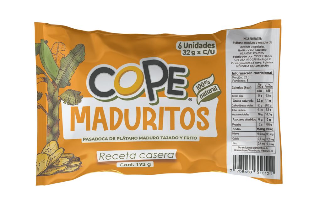 Pasaboca PLATANITOS COPE PLATANO MADURO TAJADO FRITO (192 gr)
