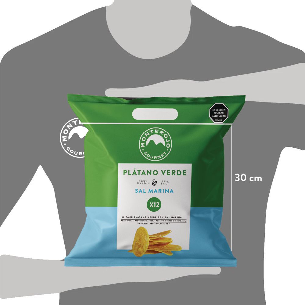 Plátano MONTE ROJO Verde Sal Marina (360  gr) img #3