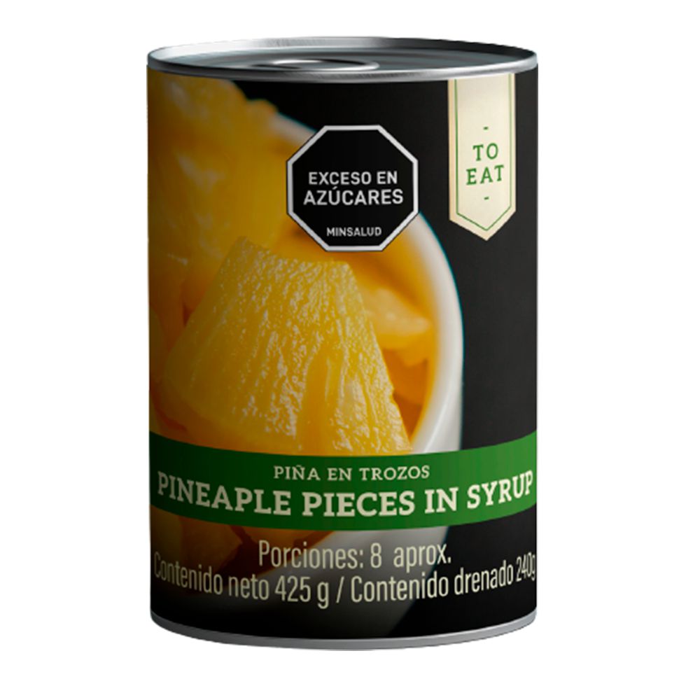 Piña en Almibar TO EAT MARCA EXCLUSIVA  (425  gr)