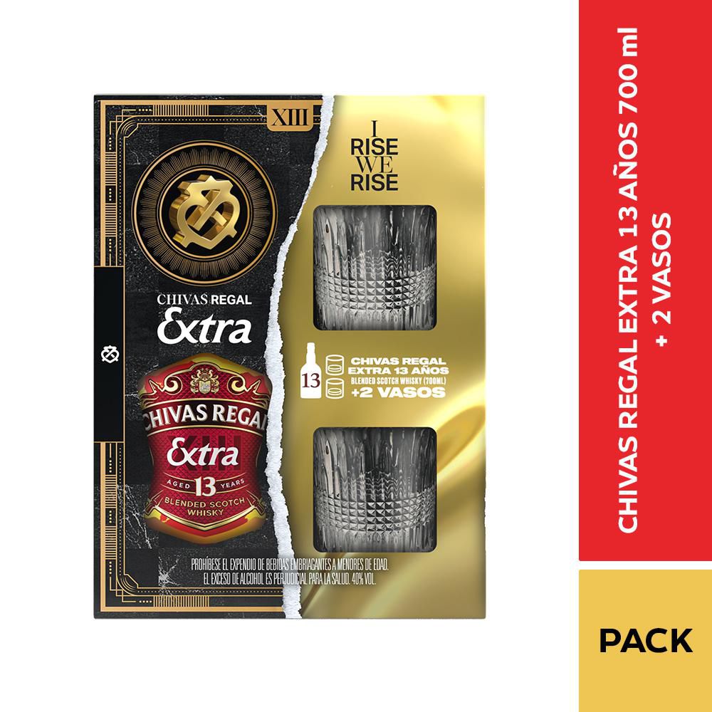 Whisky CHIVAS REGAL Extra+ 2 vasos 13 años (700 ml)