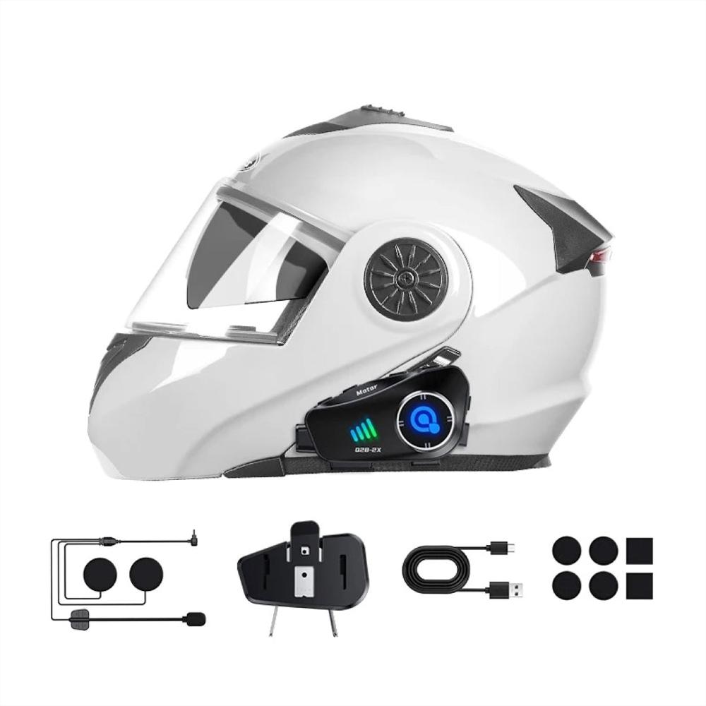 Intercomunicador Para Casco De Moto Con Cámara Q28 2X