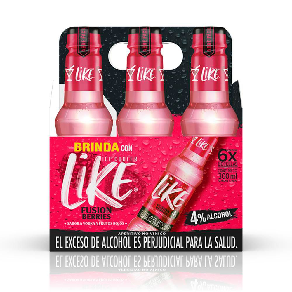 Aperitivo LIKE ICE COOLER No Vinico Vodka Fusion Berries (1200  ml) img #2