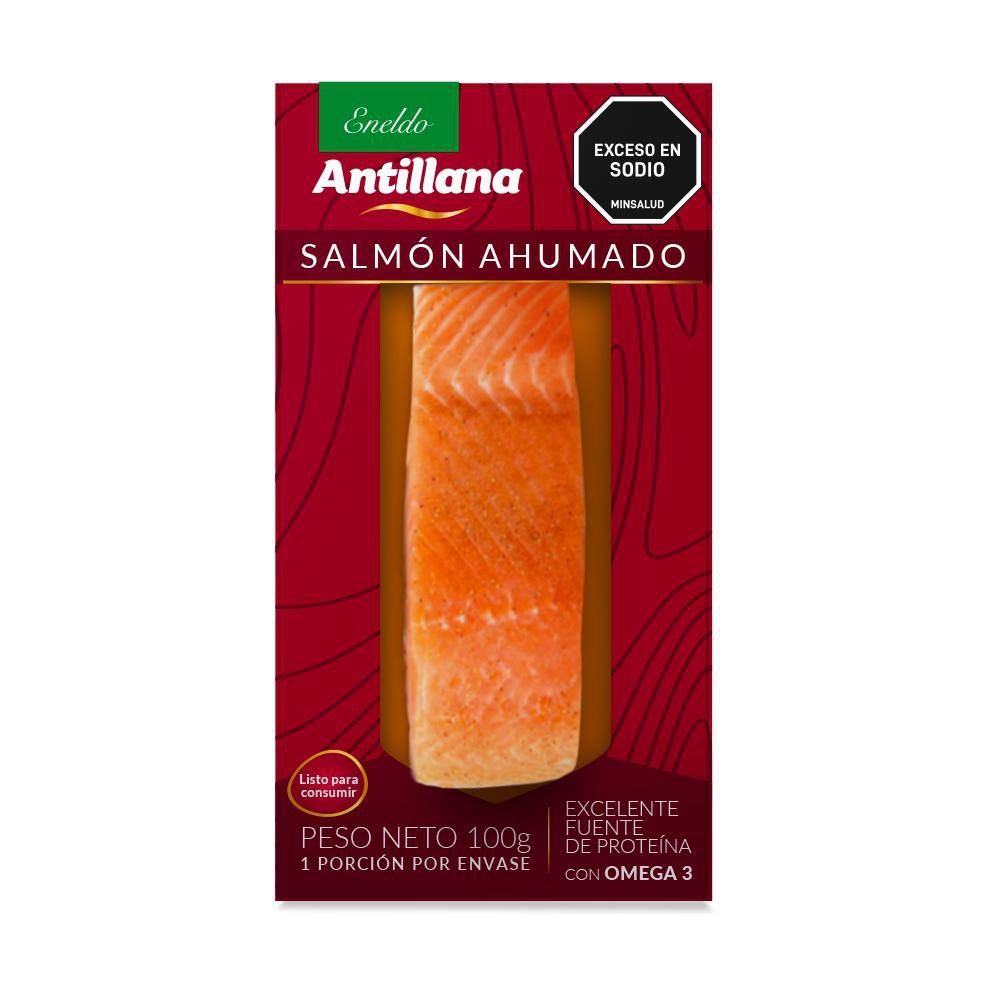 Salmón ahumado enerldo ANTILLANA porción (100 gr)