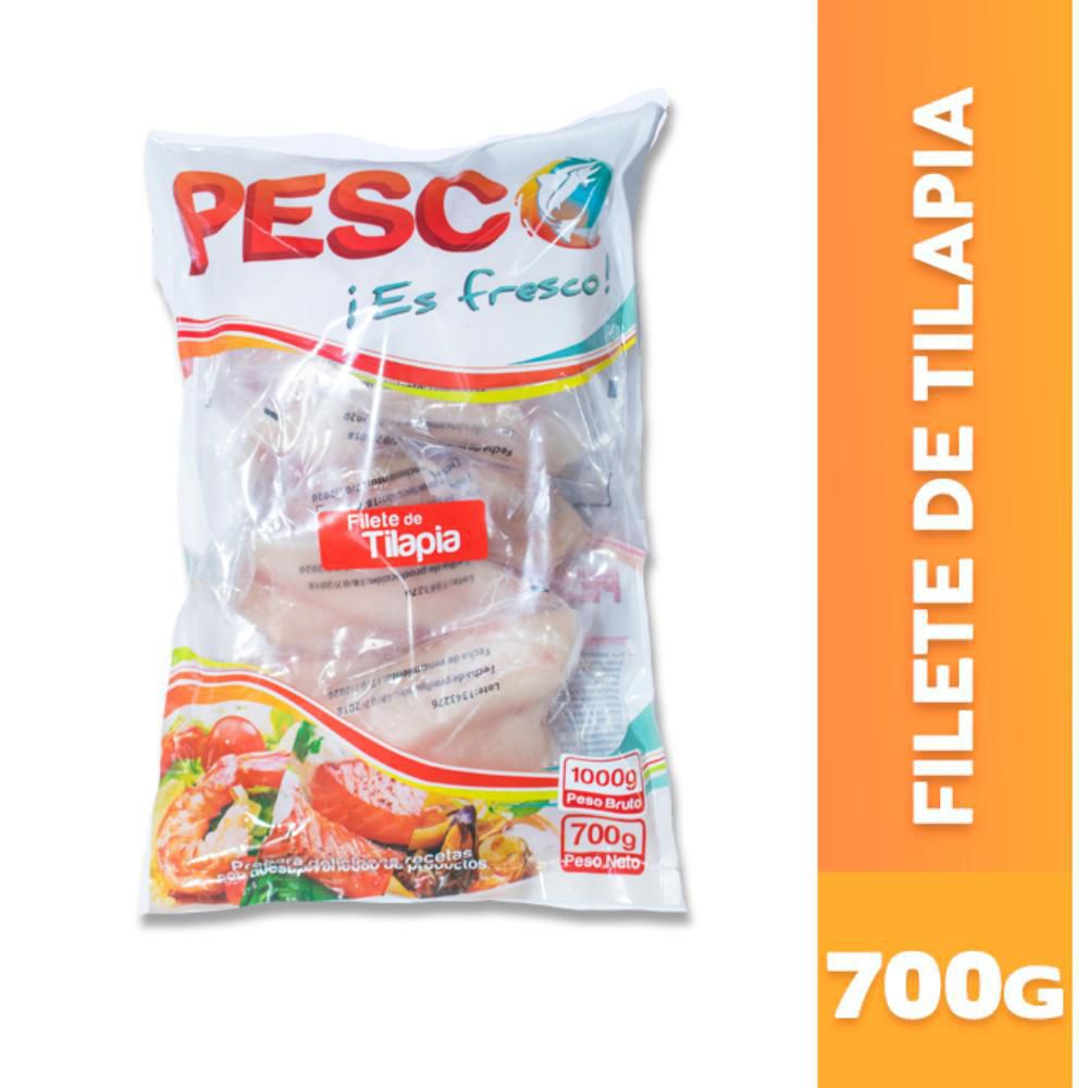 Filete de tilapia o mojarra PESCO congelado (700 gr)