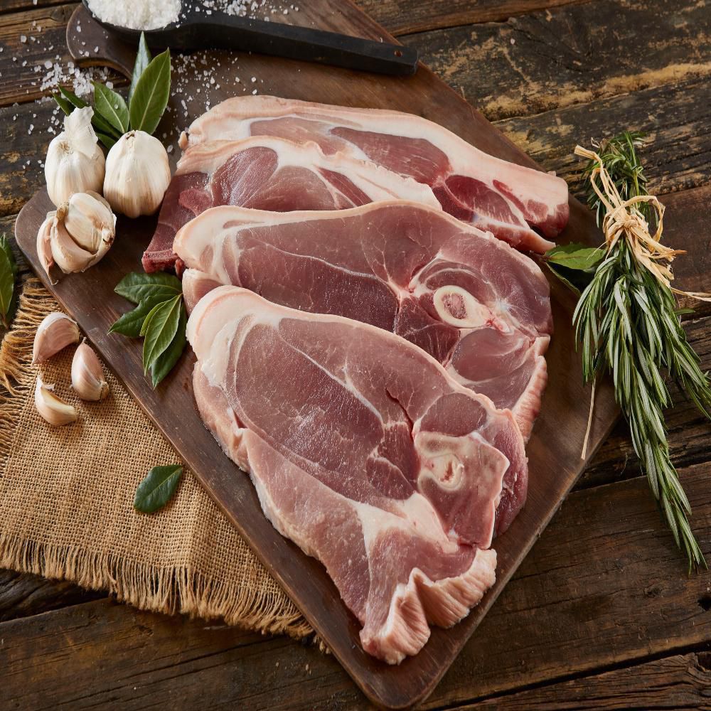 Loncha o chuleta de cerdo porcionada