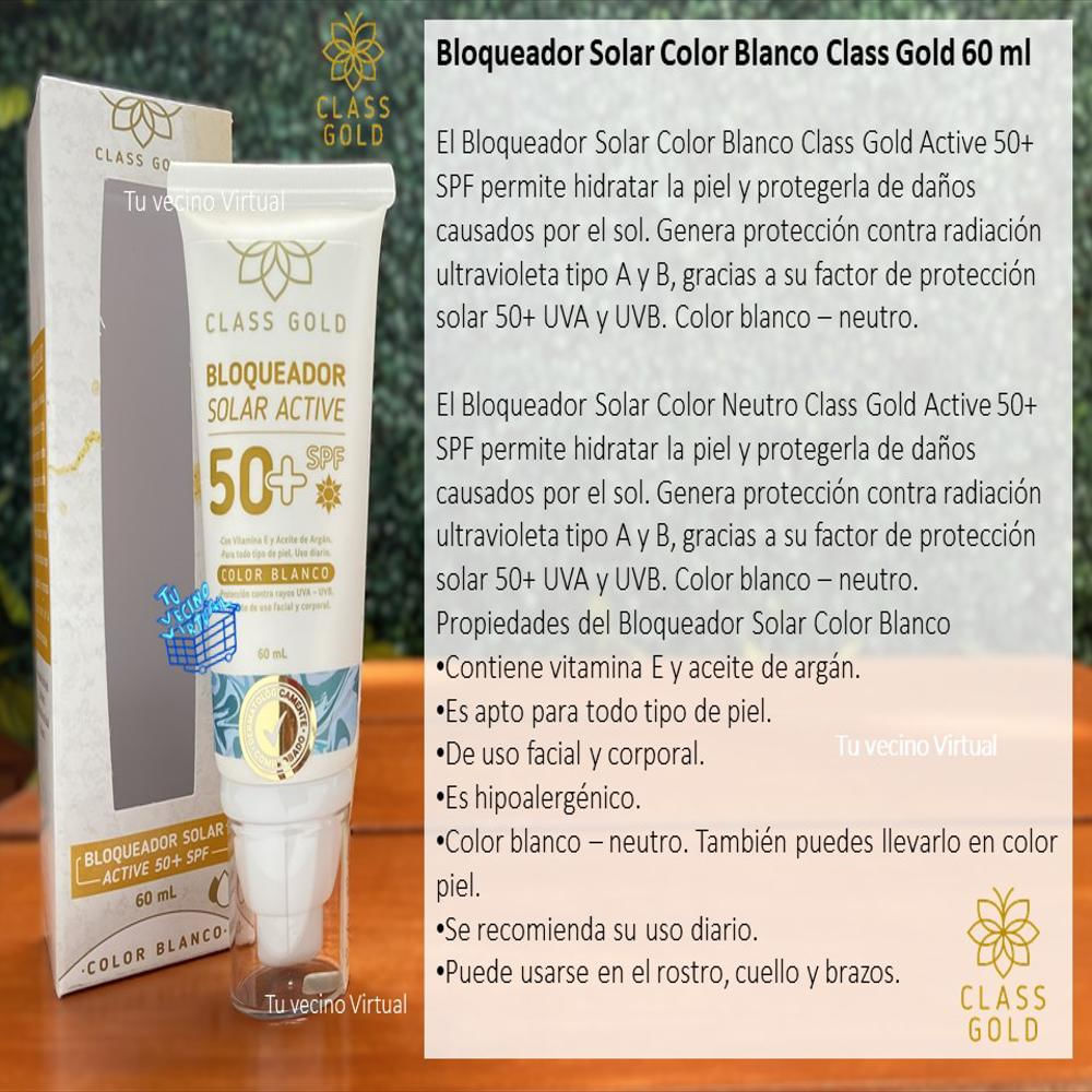 Bloqueador Solar Color Blanco Class Gold img #2