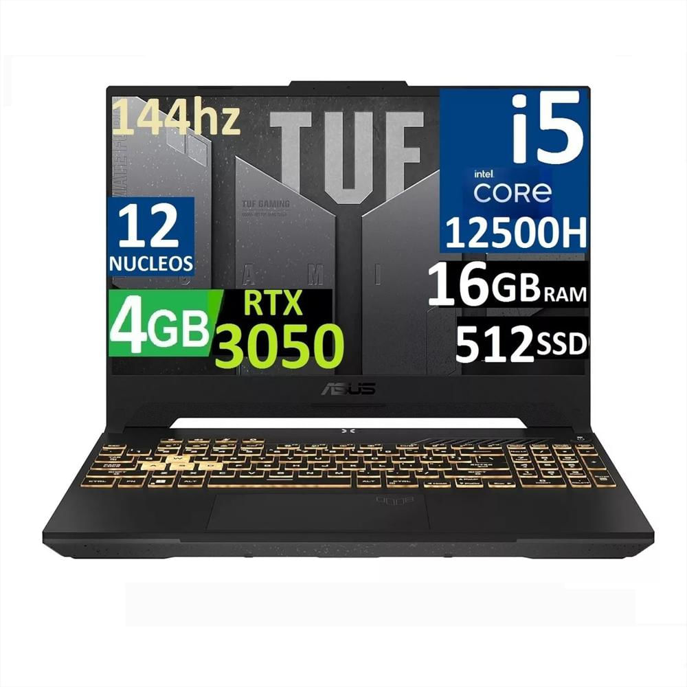 Laptop Asus Tuf F15 Fx507 144Hz Ci5 12500H 16Gb 512Ssd Color Negro img #2