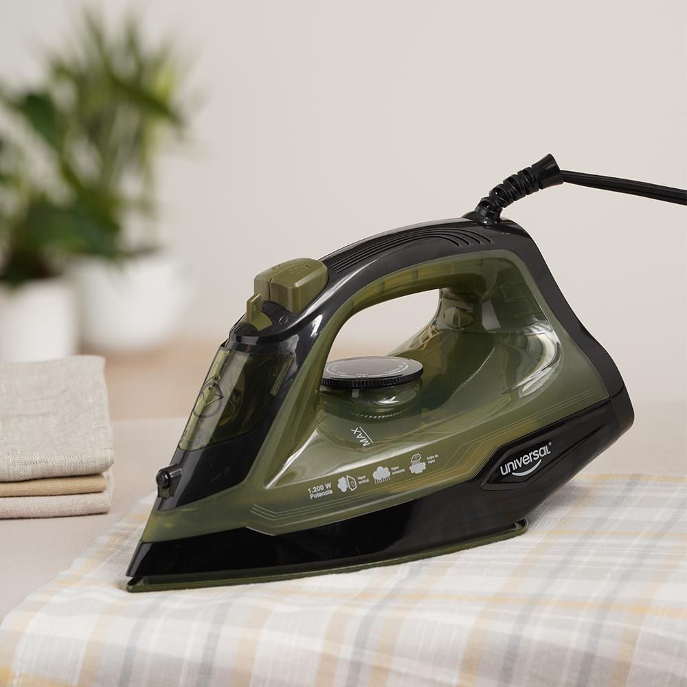 Plancha a vapor UNIVERSAL Antiadherente verde oliva L82342