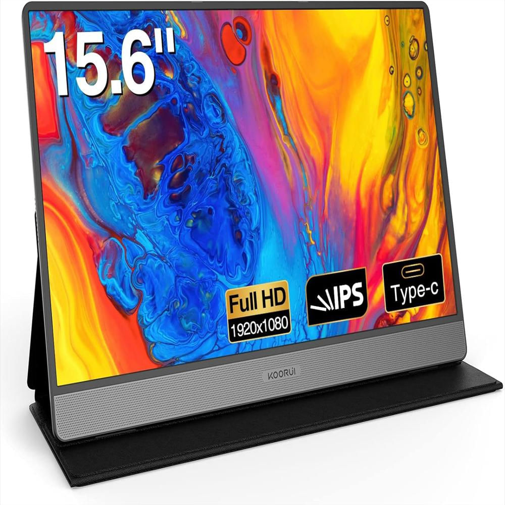Monitor Portátil Koorui 15.6 1080P Pantalla Ips Usb C Hdmi