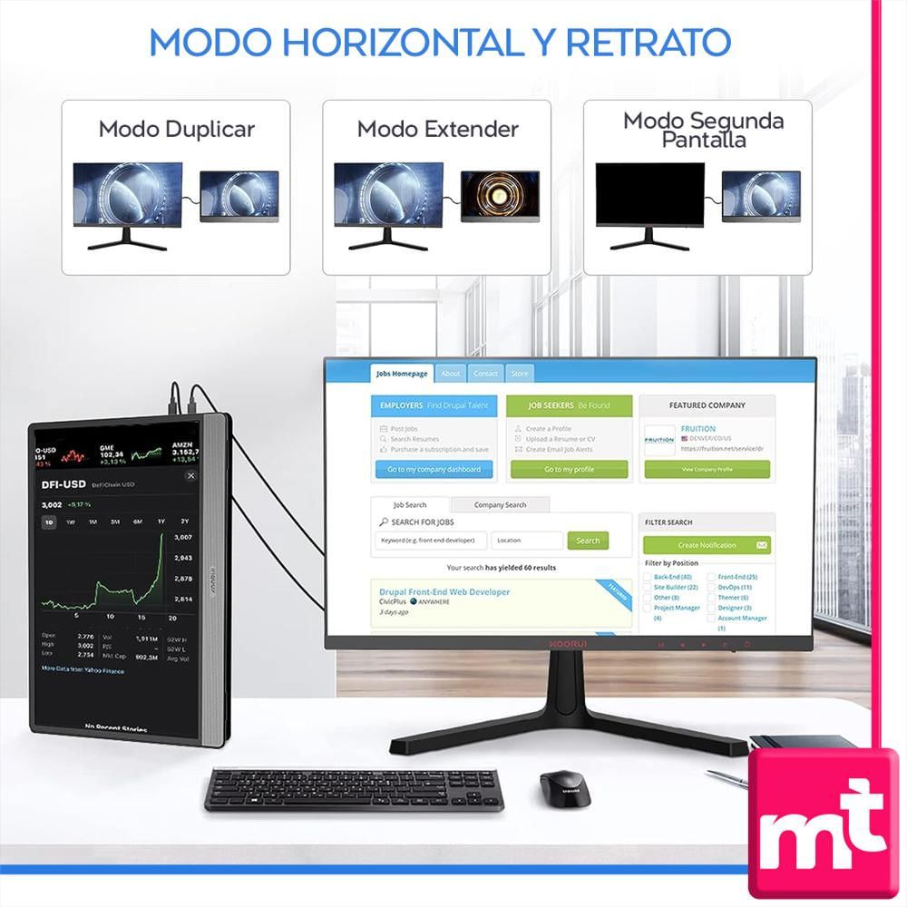 Monitor Portátil Koorui 15.6 1080P Pantalla Ips Usb C Hdmi img #4