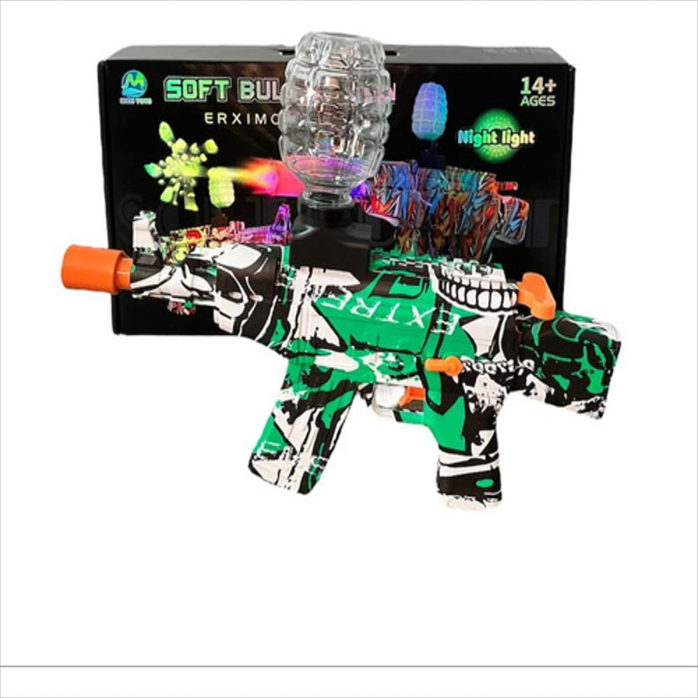 Pistola Mini Ak47 Bolas Hidrogel 1000 + 1000 Fluorescentes