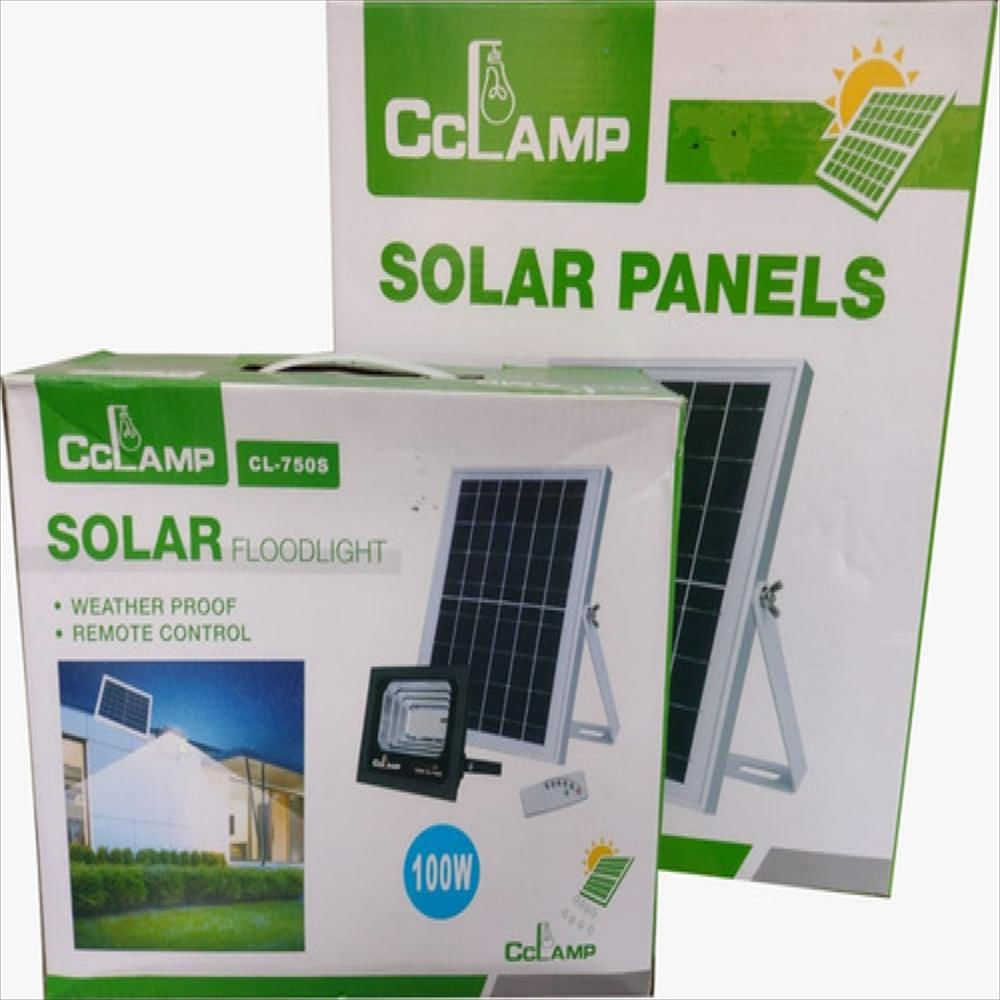 Reflector Lampara Led 100W Panel Solar 16W Alta Eficiencia