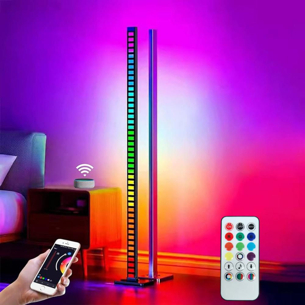 Lampara De Pie Rgb Luces Rítmicas 1.20Cm Alto App Smart Life