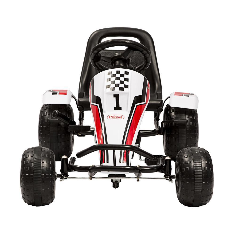 Carro Montable Para Niños De Pedales Go Kart Formule 1 Blanco PRINSEL img #2