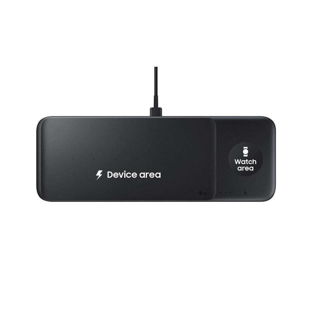 Cargador Inalámbrico 3 En 1 Samsung Compatible Con Qi Y Dispositivos Apple Negro Versión De Ee. Uu