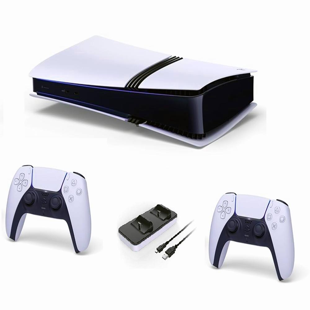 Consola Playstation 5 Pro 2Tb Digital + 2 Mandos+ Cargador Dobe
