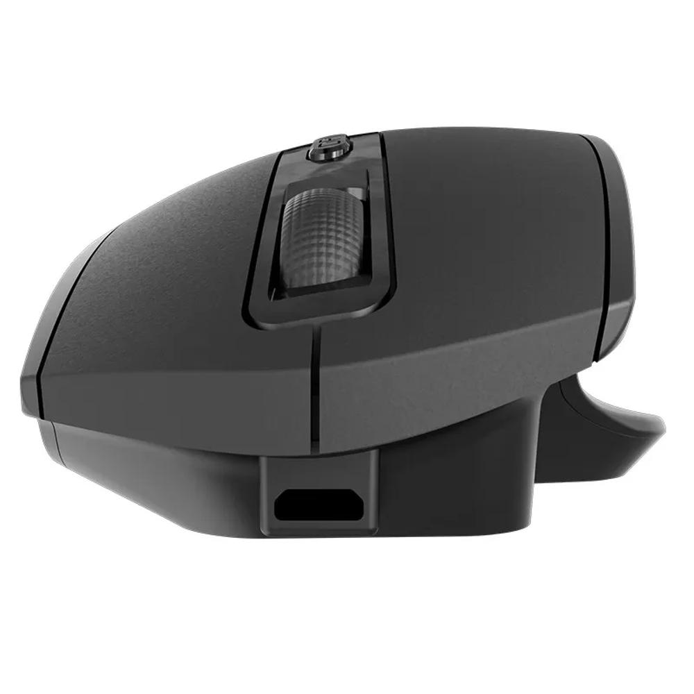 Mouse De 6 Botoenes Ergonomico Recargable Negro 2.4Ghz 1600Dpi img #3