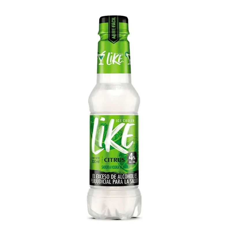 Aperitivo con licor LIKE ICE COOLER citrus vodka y limón  (300  ml)
