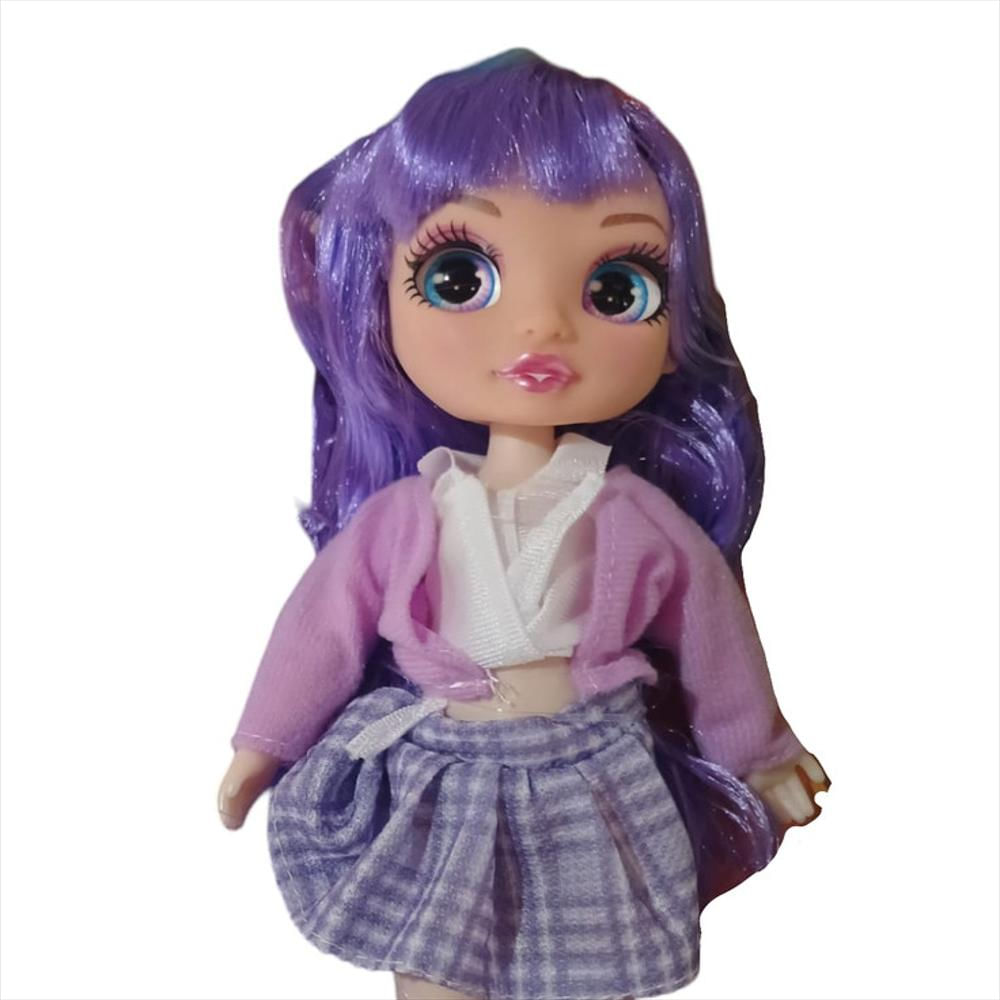 Muñeca Moda Rainbon Higo Falda Lila