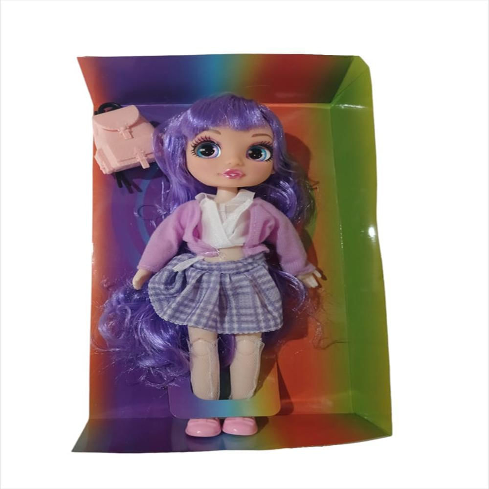 Muñeca Moda Rainbon Higo Falda Lila img #3